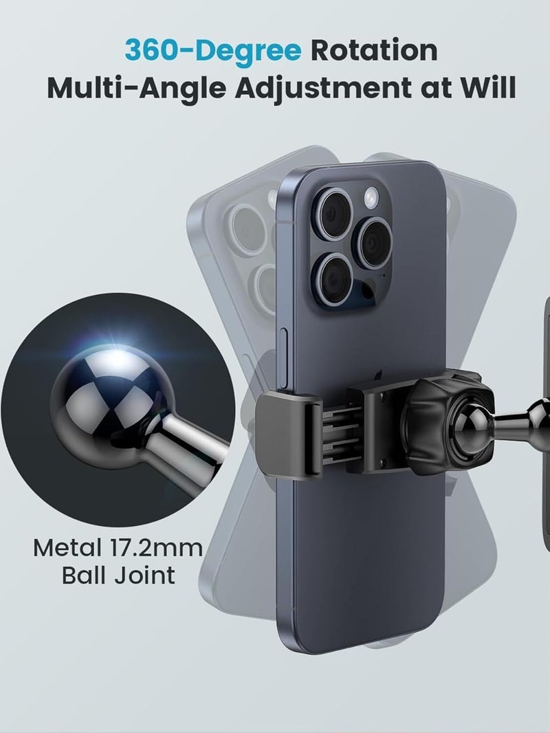 EPhemeralLuxe Gym Magnetic Phone Holder, 360° Adjustable Magnetic Phone Mount Attach to Metal Surface, Gym Magnet Phone Cradles Compatible with All 4.7-6.5" Smartphones - Image 3